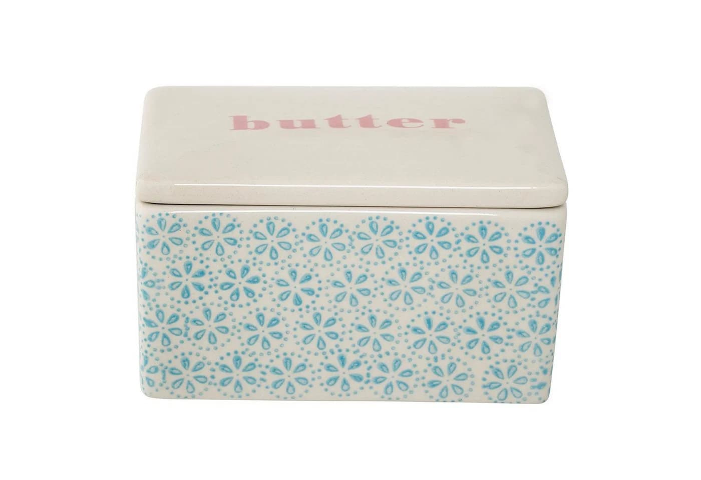 Bloomingville Butterdose Patrizia Blau Steingut - Bild 3