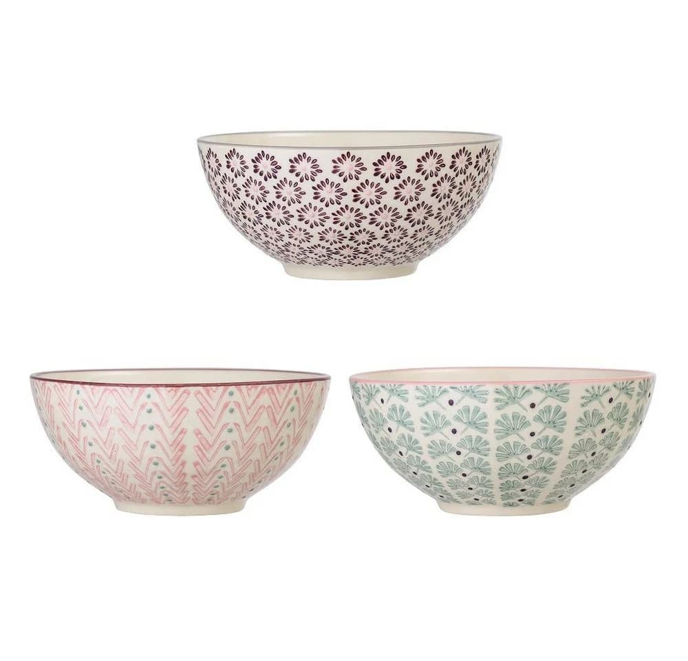 Bloomingville Maya Schale 3er Set Violett Steingut - Bild 2