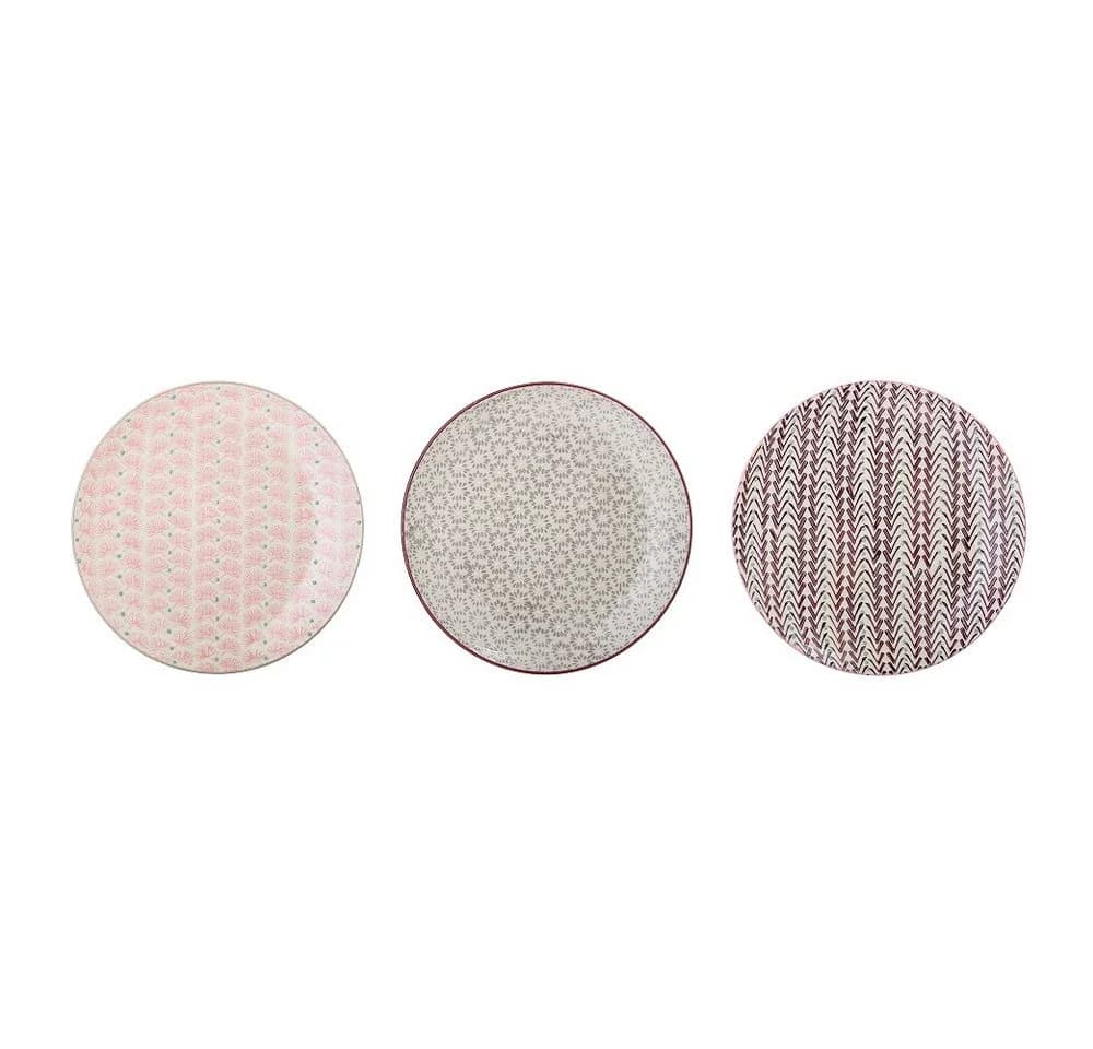 Bloomingville Maya Frühstücksteller Violett Steingut 3er Set Ø 22 cm - Bild 2