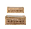 Bloomingville Aufbewahrungsbox Lally 2er Set Rattan Natur Bild 2
