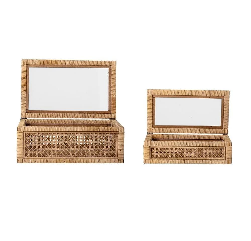 Bloomingville Aufbewahrungsbox Lally 2er Set Rattan Natur - Bild 3