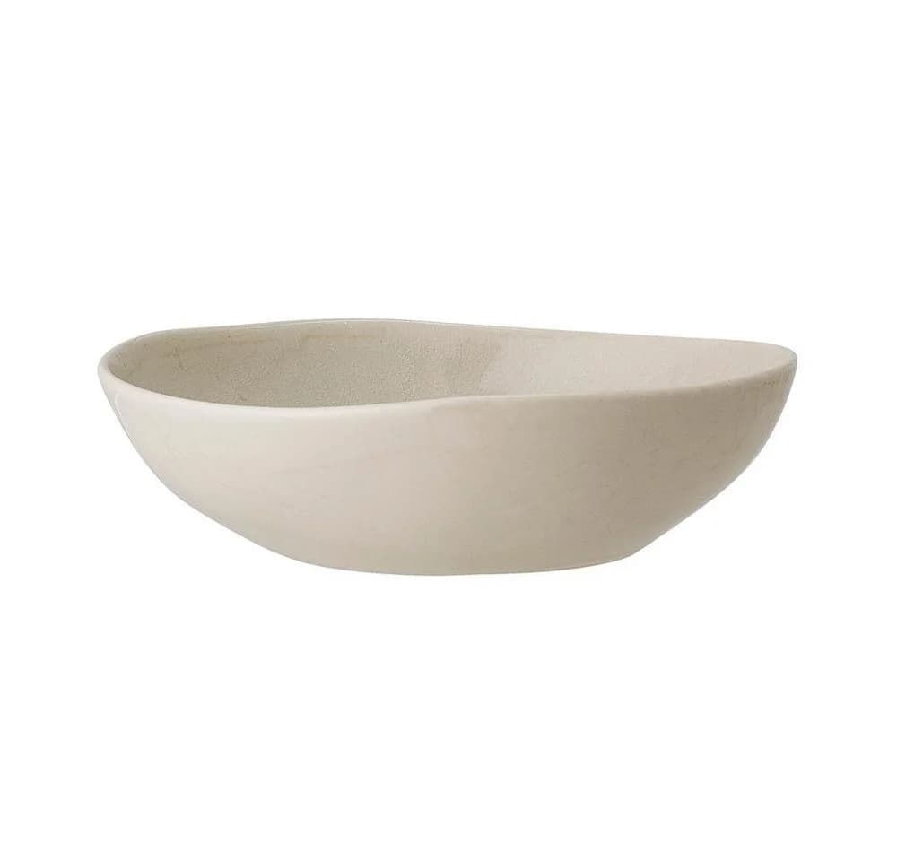 Bloomingville Suppenteller Bea 21cm Natur Steingut Blumenmotiv
