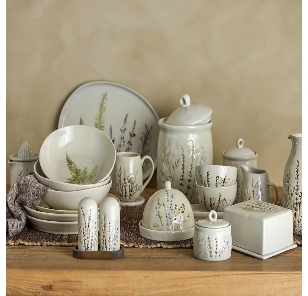 Bloomingville Bea Krug Natur Steingut Crackle-Glasur