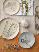 Bloomingville Bea Becher Natur Craquelé-Glasur Steingut Bild 1