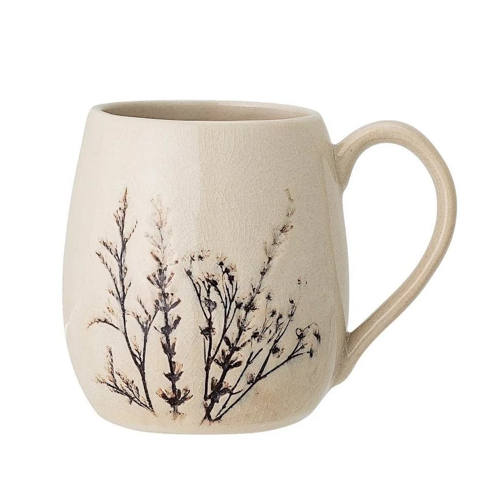 Bloomingville Bea Becher Natur Craquelé-Glasur Steingut - Bild 2