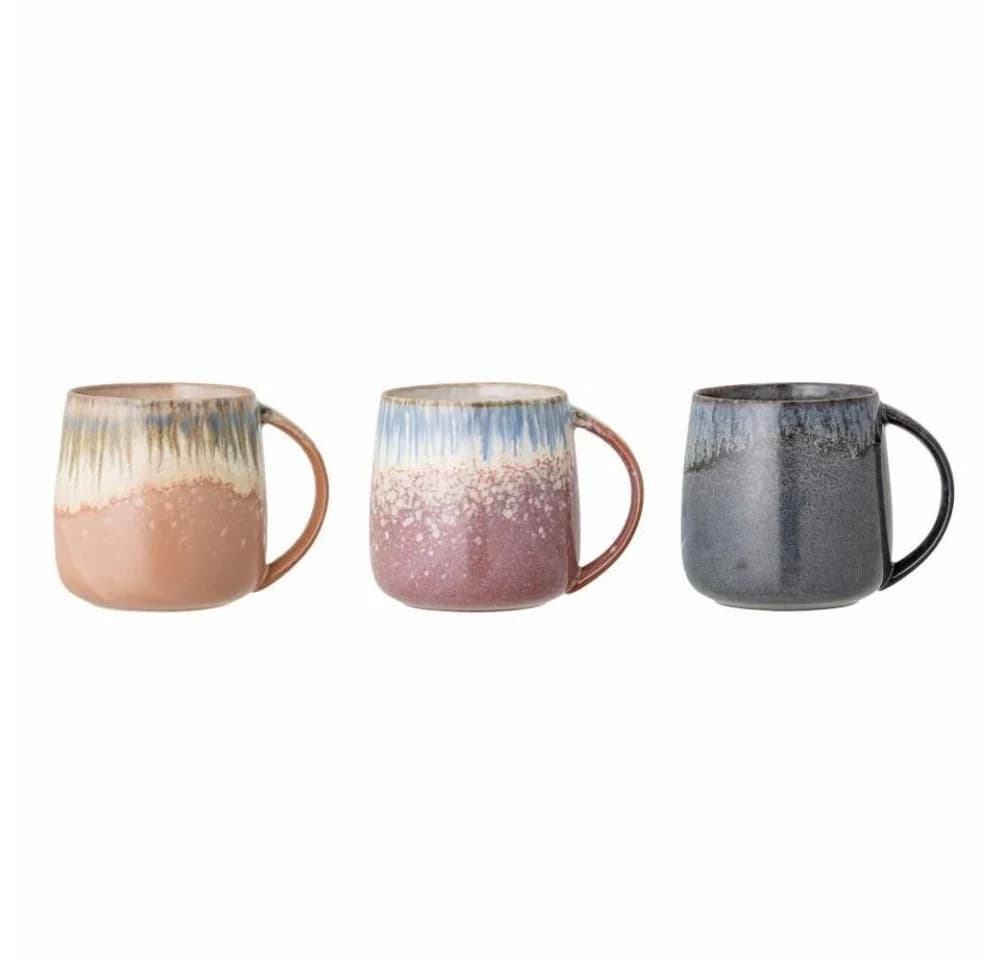Bloomingville Cloe Becher Set 3-tlg. Blau Steingut - Bild 2