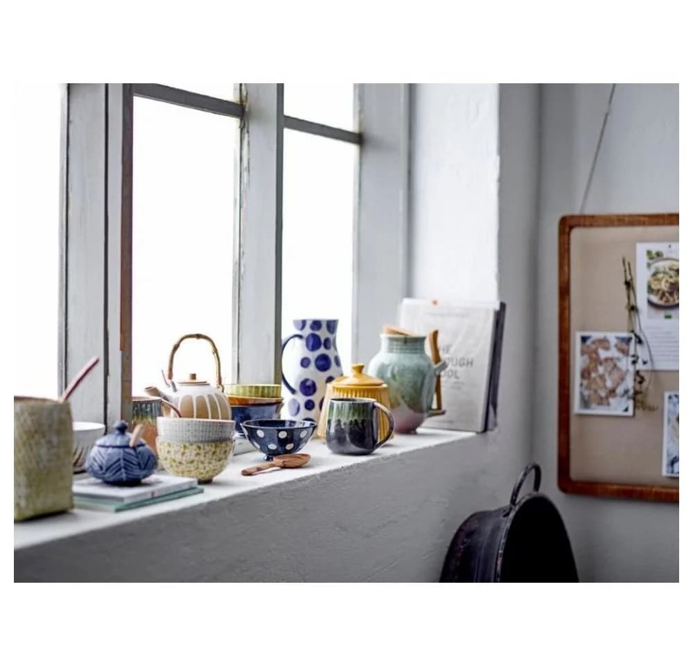 Bloomingville Cloe Becher Set 3-tlg. Blau Steingut - Bild 4