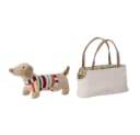 Bloomingville Stoffhund mit Tasche Natur Bild 2