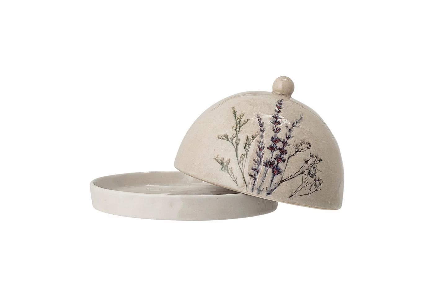 Bloomingville Bea Butterdose rund Natur Steingut - Bild 2