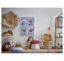 Bloomingville Hocker Lue Pilz Rot-Weiß Muster Bild 1