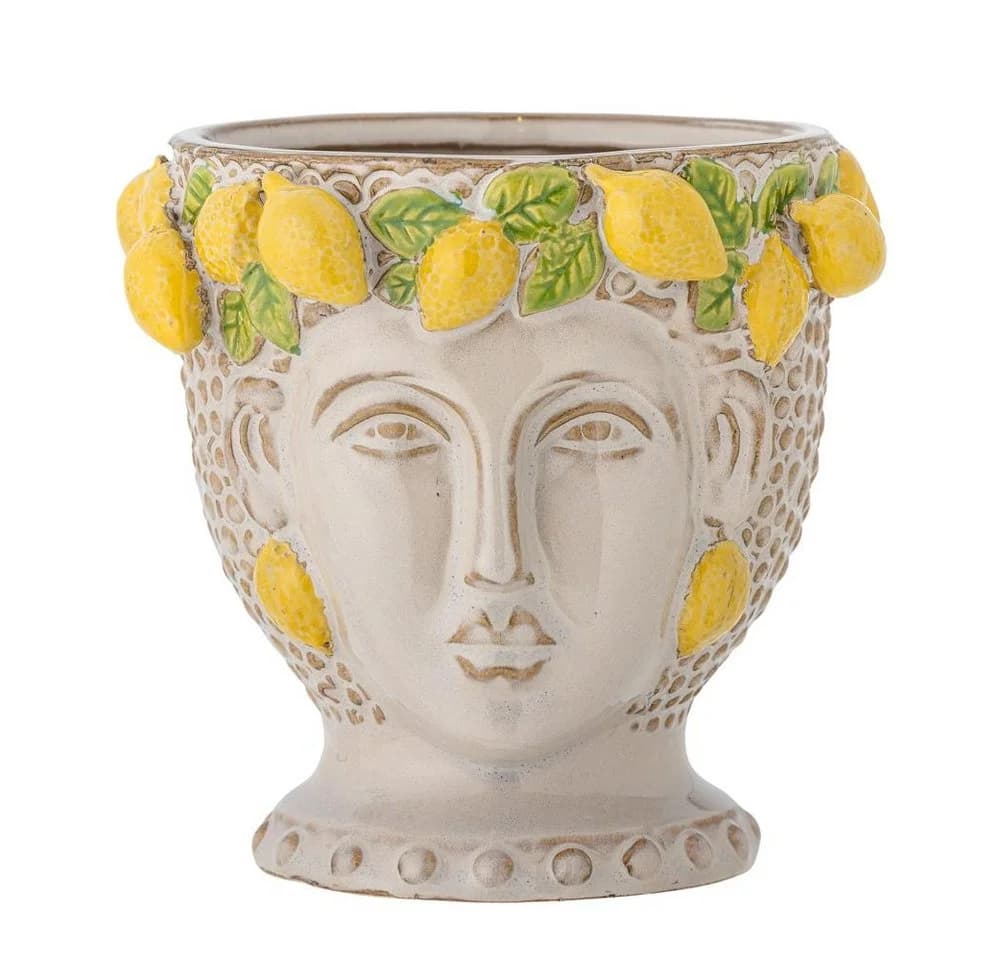 Bloomingville Blumentopf Limone Gelb Steingut Keramiktopf - Bild 2