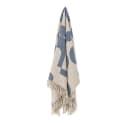 Bloomingville Wohndecke AGNO Blau Beige Gemustert Recycelt Bild 1