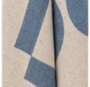 Bloomingville Wohndecke AGNO Blau Beige Gemustert Recycelt Bild 2