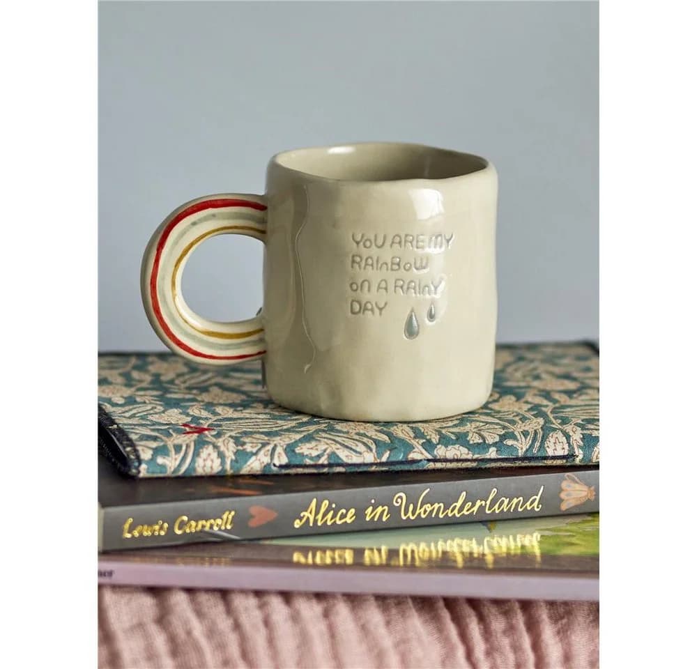 Bloomingville MINI Cloudy Tasse Regenbogen-Griff Beige - Bild 4