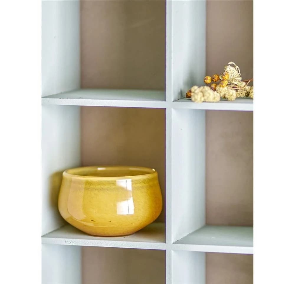 Bloomingville Teelichthalter Jose Gelb Glas
