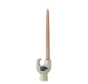 Bloomingville Kerzenhalter Trudy Vogel Steingut Handbemalt Blau Bild 1