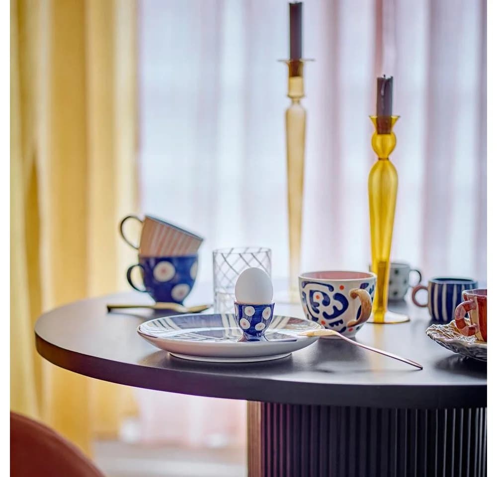 Bloomingville Eviaya Tassen 3er Set Steinzeug Handbemalt Bunt - Bild 3