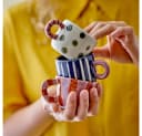 Bloomingville Tasse Nini Blue Steingut Handbemalt Bild 3