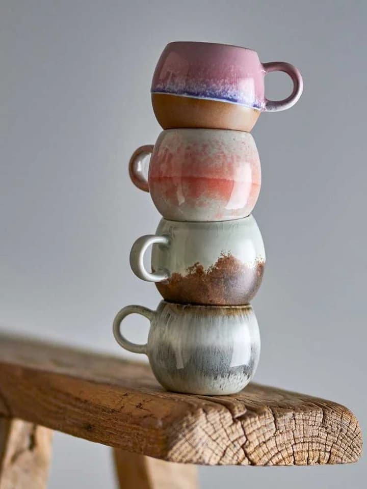 Bloomingville Espresso Tasse Paula Hellgrau Braun Keramik - Bild 5