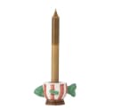 Bloomingville Kerzenhalter Codia Fisch Pink Steingut Handbemalt Bild 5