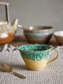 Bloomingville Milani Tasse Grün Steingut Bild 1