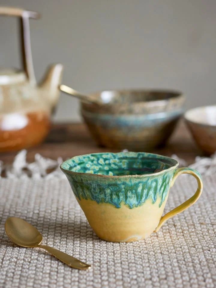 Bloomingville Milani Tasse Grün Steingut
