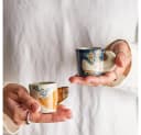 Bloomingville Hezha Espressotasse 2er Set Blau Steingut Bild 1