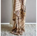 Bloomingville Eydis Wohndecke Natur Floral Muster Recycelte Baumwolle Bild 1