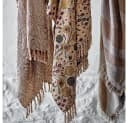 Bloomingville Eydis Wohndecke Natur Floral Muster Recycelte Baumwolle Bild 3
