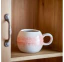 Bloomingville Jumbo Becher Paula Orange Weiß mit Henkel Bild 1