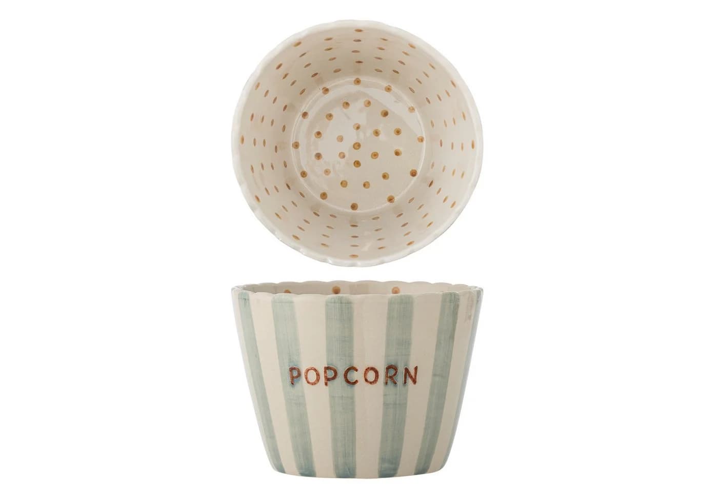 Bloomingville Snackschale POPCORN blau/orange Steinzeug - Bild 2