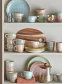 Bloomingville 4er Becher Set Steingut Floral Bunt Handbemalt Bild 3