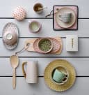 Bloomingville 4er Becher Set Steingut Floral Bunt Handbemalt Bild 4
