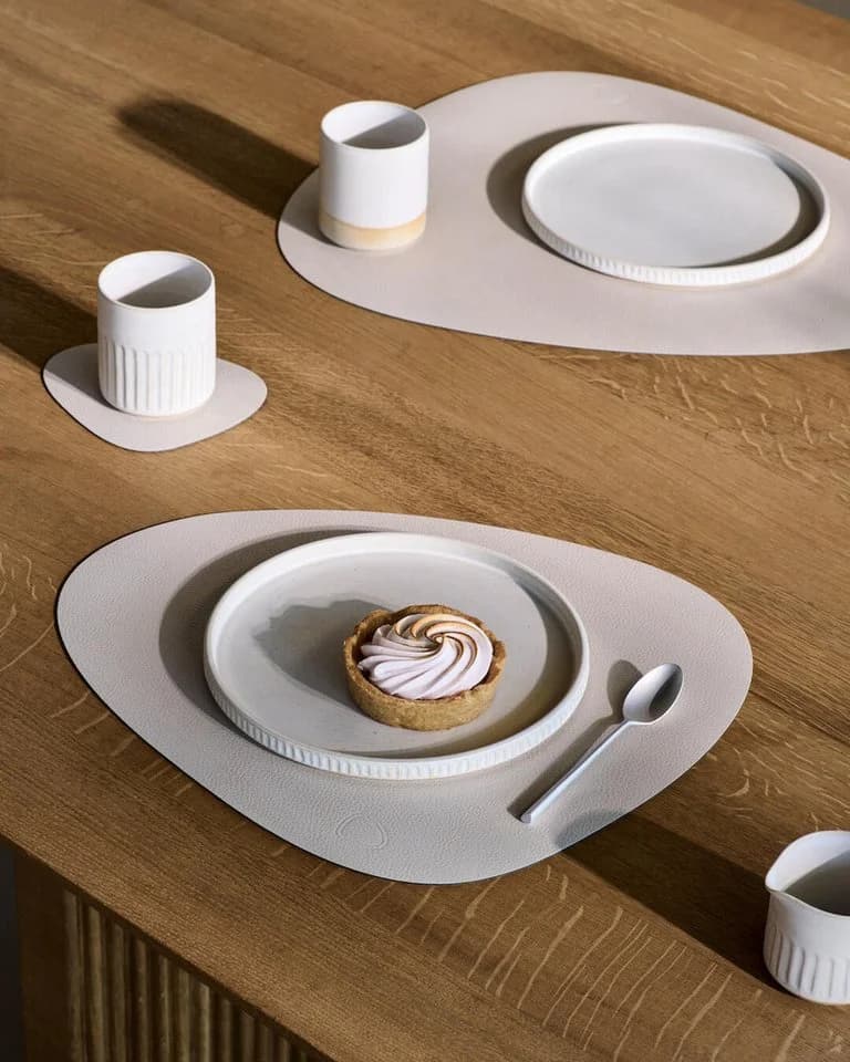 LIND DNA Tischset Serene Leder Beige