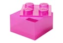 LEGO Storage Brick 4 Top Lid Glitter Aufbewahrungsbox Pink/Transparent Bild 1