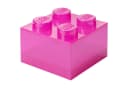 LEGO Storage Brick 4 Top Lid Glitter Aufbewahrungsbox Pink/Transparent Bild 2
