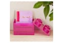 LEGO Storage Brick 4 Top Lid Glitter Aufbewahrungsbox Pink/Transparent Bild 5