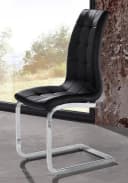 OTTO HOME Freischwinger Lola Schwarz Chrom Metallgestell Bild 1