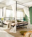 loft24 Himmelbett Tanja Metallbett Landhausstil Schwarz 180x200 cm Bild 5