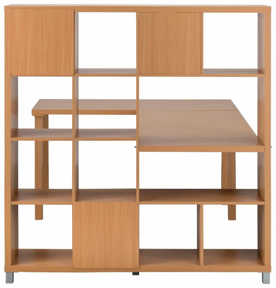 loft24 Regal-Schreibtisch Kiera Beige Modernes Design - Bild 4
