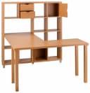 loft24 Regal-Schreibtisch Kiera Beige Modernes Design Bild 5