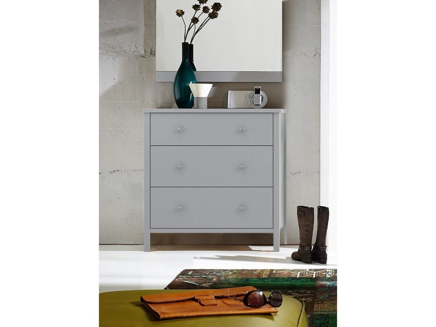 loft24 Kommode Tango Grau 3 Schubladen MDF - Bild 3