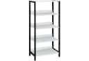 loft24 Standregal Ceno MDF Metalloptik Schwarz/Weiß Bild 1