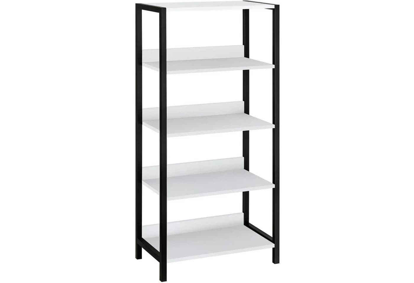 loft24 Standregal Ceno MDF Metalloptik Schwarz/Weiß