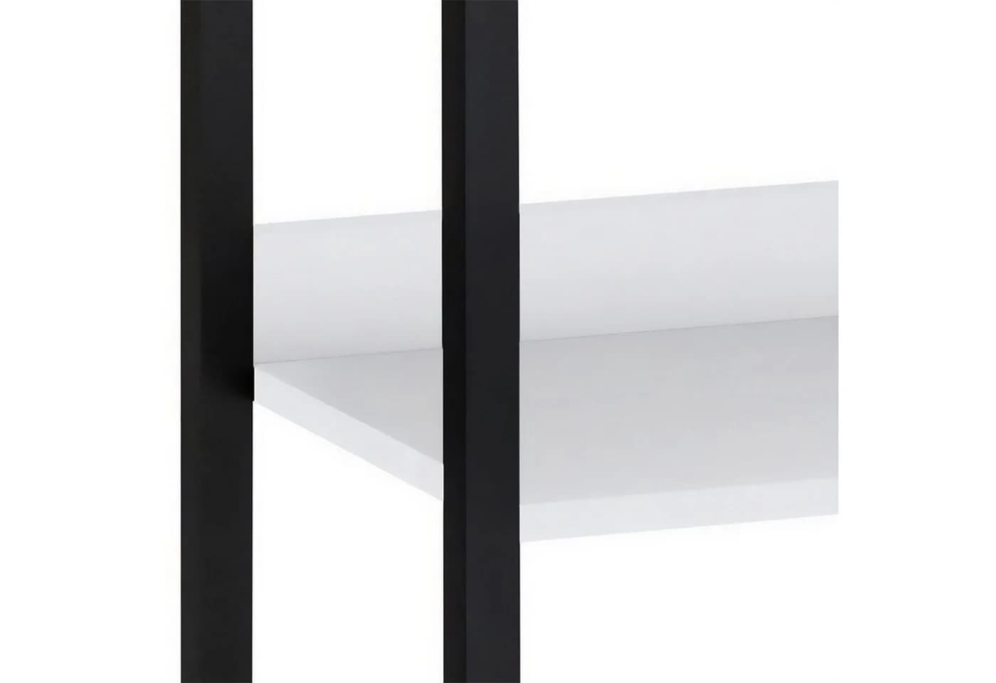 loft24 Standregal Ceno MDF Metalloptik Schwarz/Weiß - Bild 3