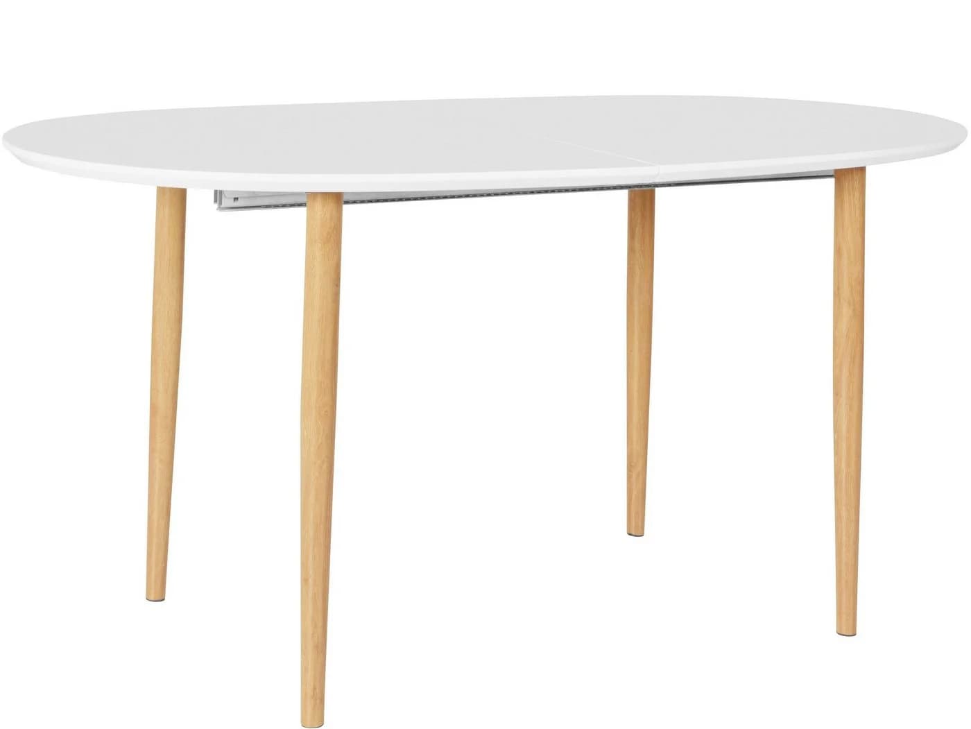 loft24 Esstisch Oswald Oval Weiß Erweiterbar Skandinavisch - Bild 2