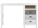 loft24 Schreibtisch Salvatore Weiß mit 3 Schubladen Landhausstil Bild 1