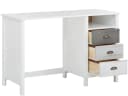 loft24 Schreibtisch Salvatore Weiß mit 3 Schubladen Landhausstil Bild 3