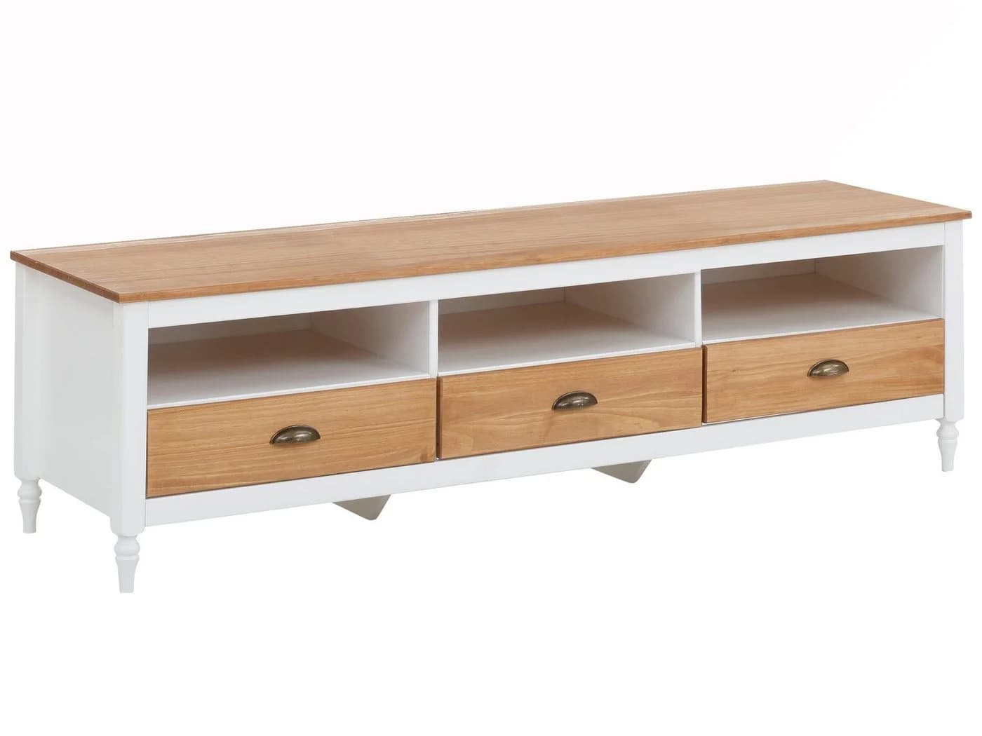 loft24 Lowboard Rini TV-Bank Fernsehschrank 3 Schubladen Kiefer - Bild 2