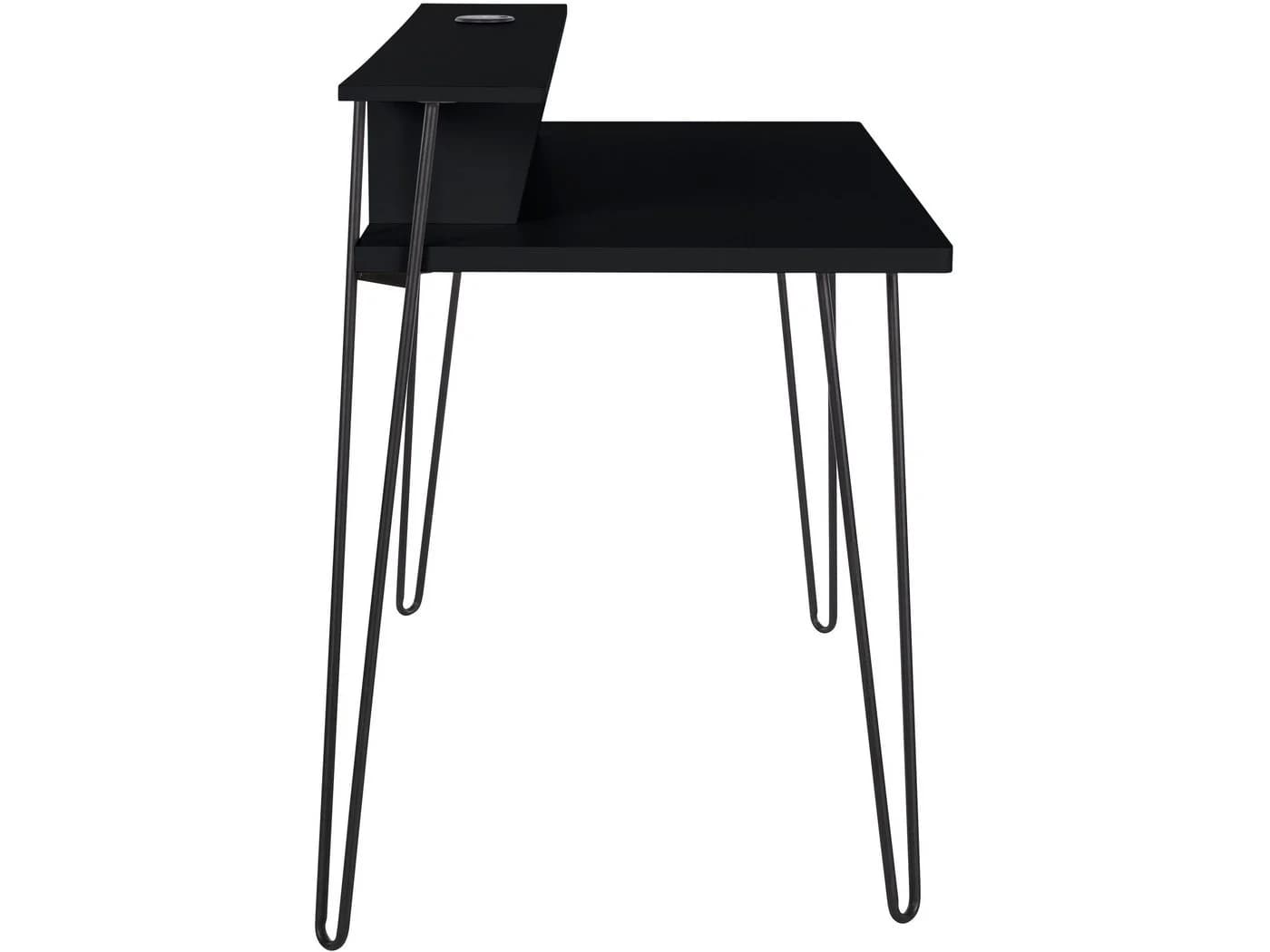 loft24 Schreibtisch Newline Schwarz mit kabelloser Ladestation - Bild 3